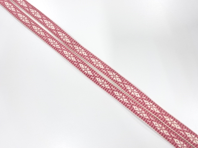 アンティーク　正絹　帯留め用　手組三分紐